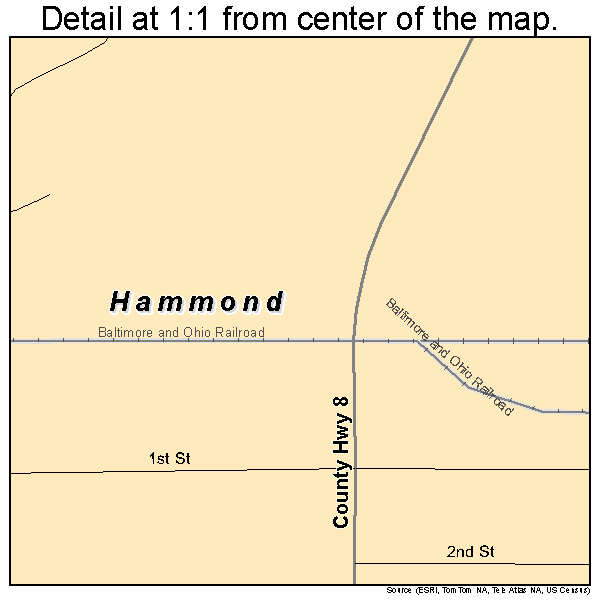 Hammond, Illinois road map detail