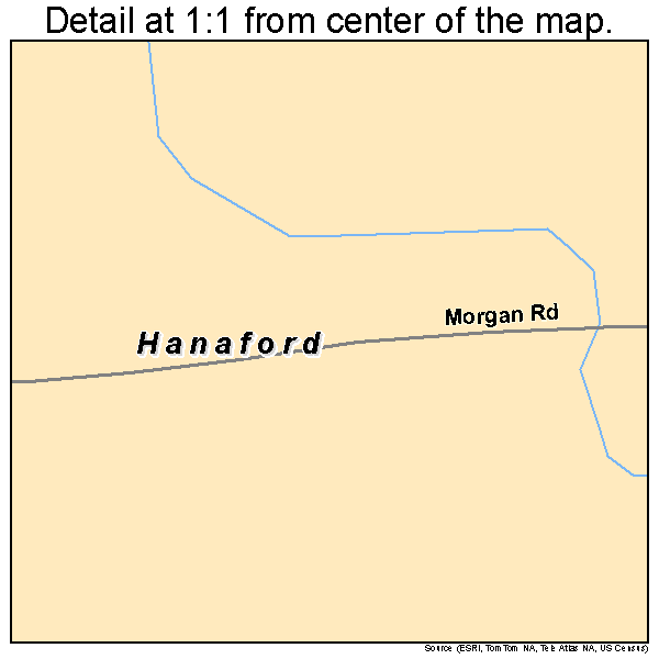 Hanaford, Illinois road map detail