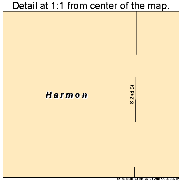 Harmon, Illinois road map detail
