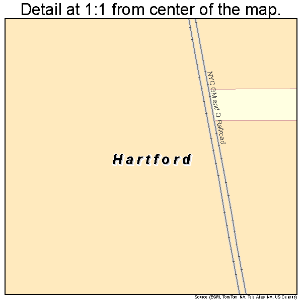Hartford, Illinois road map detail