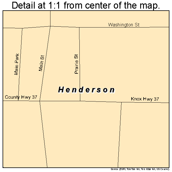 Henderson, Illinois road map detail