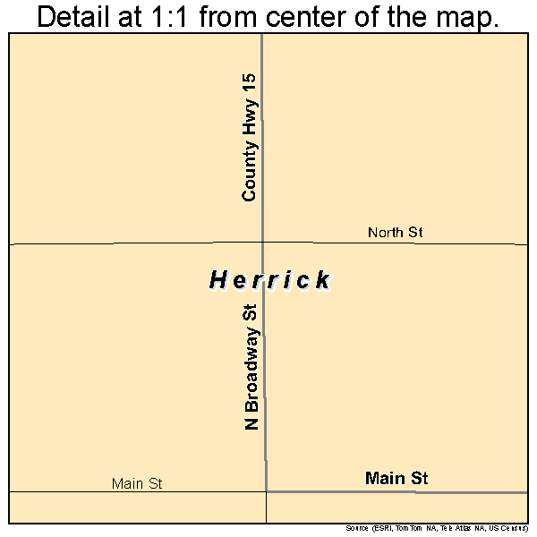Herrick, Illinois road map detail