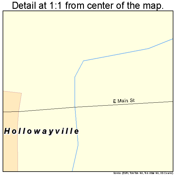 Hollowayville, Illinois road map detail