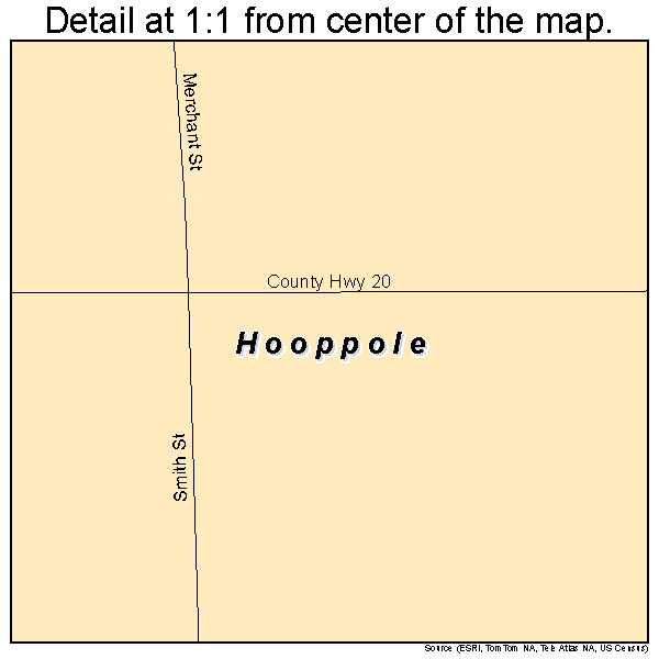 Hooppole, Illinois road map detail