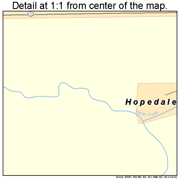 Hopedale, Illinois road map detail