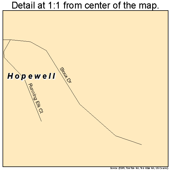 Hopewell, Illinois road map detail