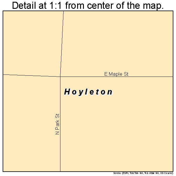 Hoyleton, Illinois road map detail