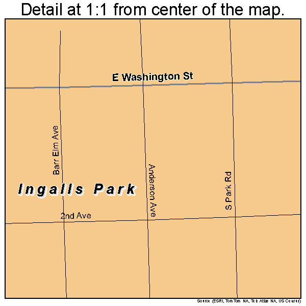 Ingalls Park, Illinois road map detail