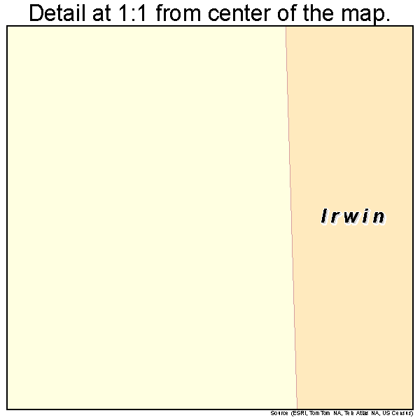 Irwin, Illinois road map detail