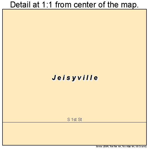 Jeisyville, Illinois road map detail