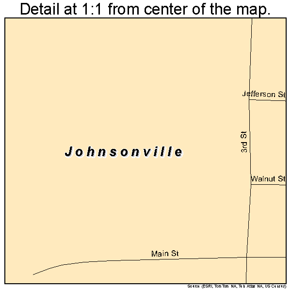 Johnsonville, Illinois road map detail