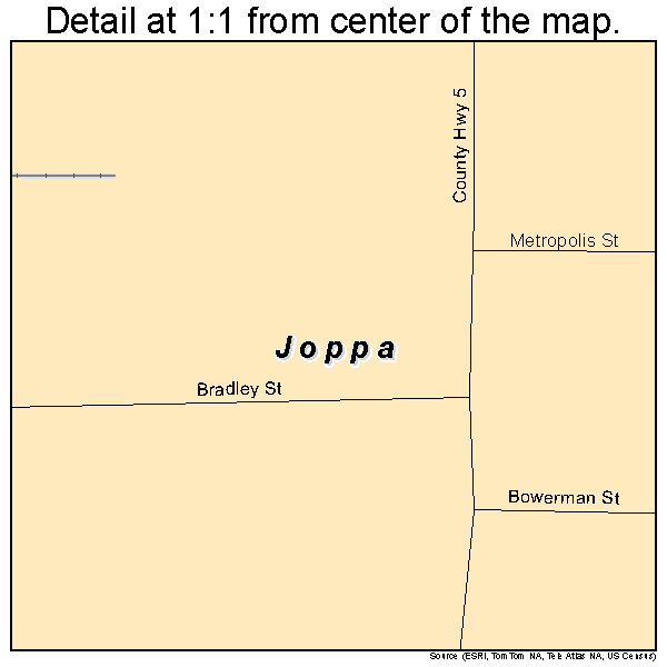 Joppa, Illinois road map detail