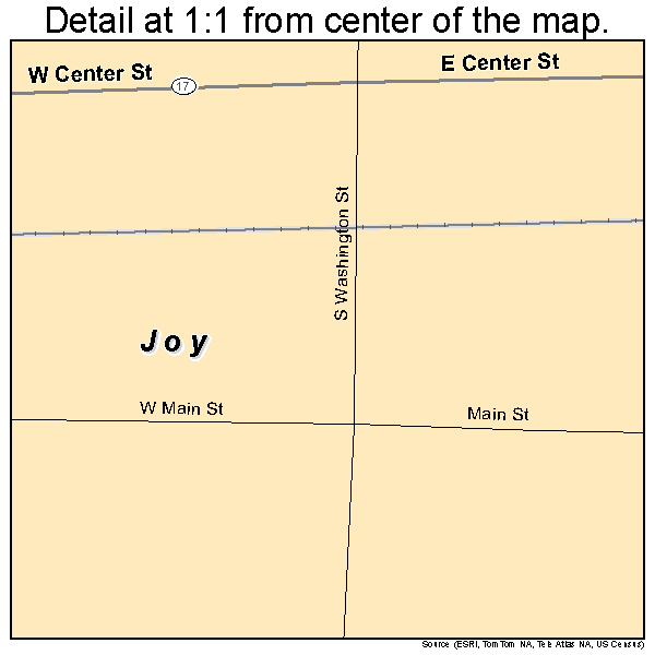 Joy, Illinois road map detail