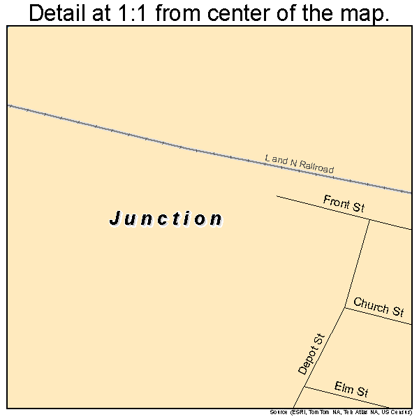 Junction, Illinois road map detail