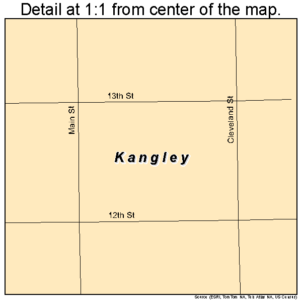 Kangley, Illinois road map detail