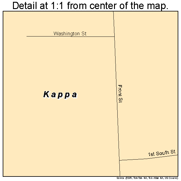 Kappa, Illinois road map detail