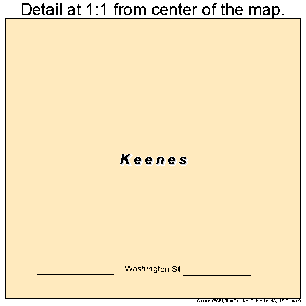 Keenes, Illinois road map detail