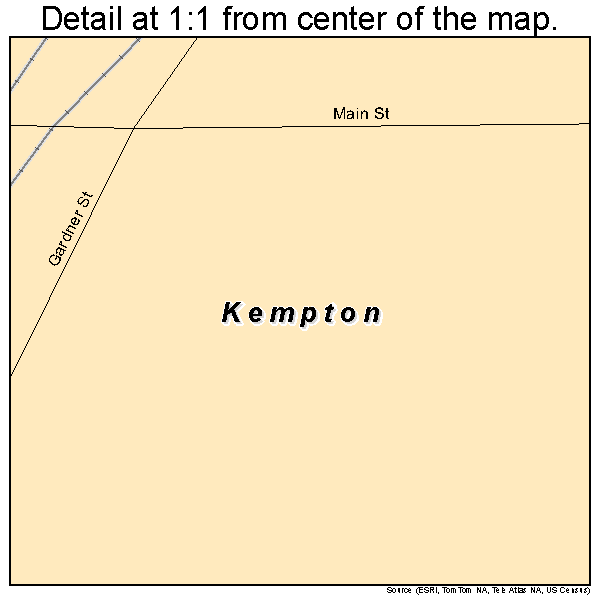 Kempton, Illinois road map detail
