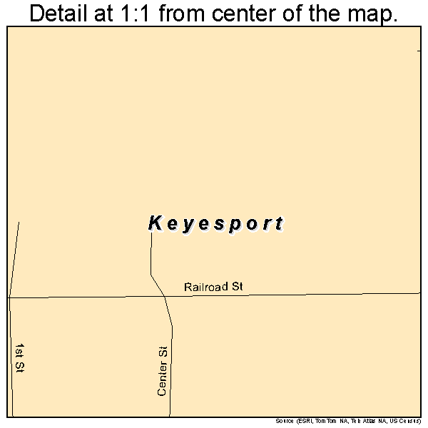 Keyesport, Illinois road map detail
