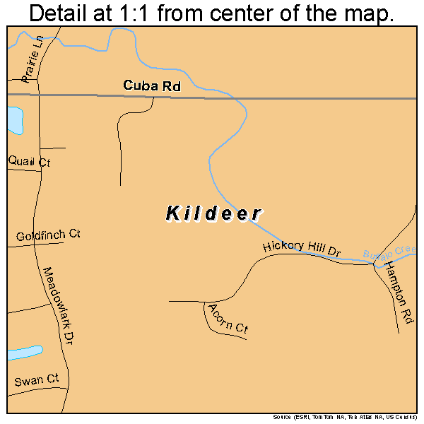 Kildeer, Illinois road map detail