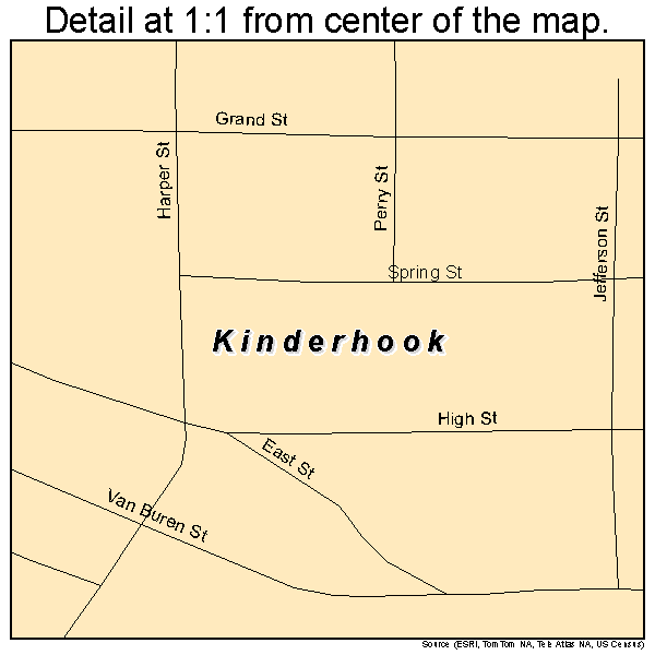 Kinderhook, Illinois road map detail
