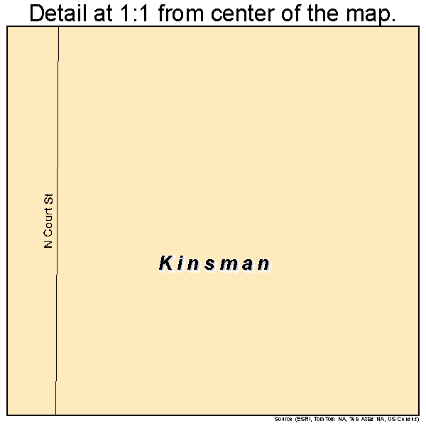 Kinsman, Illinois road map detail