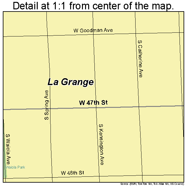 La Grange, Illinois road map detail