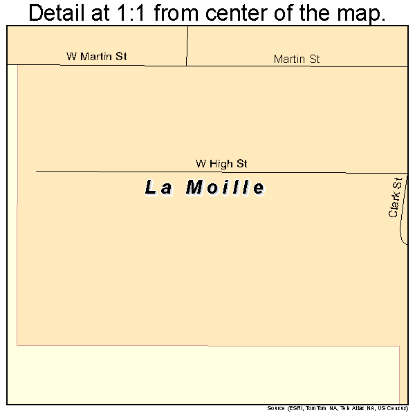 La Moille, Illinois road map detail