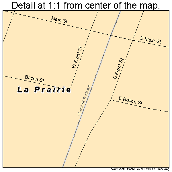 La Prairie, Illinois road map detail