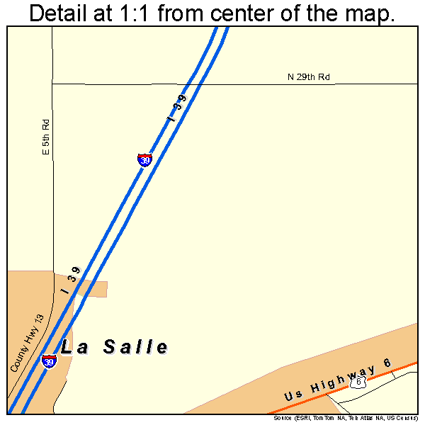 La Salle, Illinois road map detail