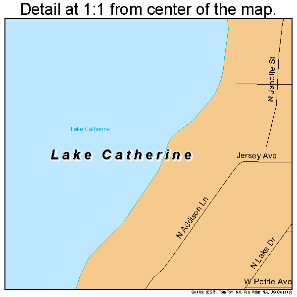 Lake Catherine, Illinois road map detail