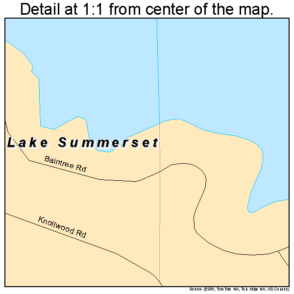 Lake Summerset, Illinois road map detail