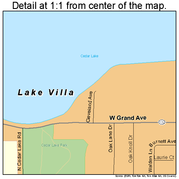 Lake Villa, Illinois road map detail