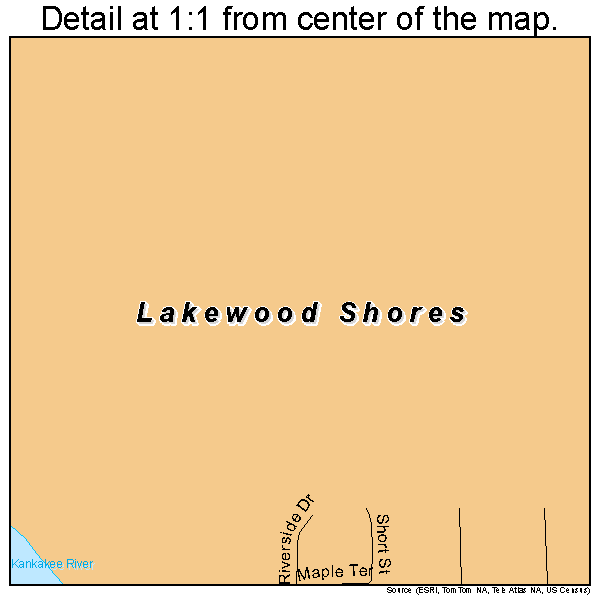 Lakewood Shores, Illinois road map detail