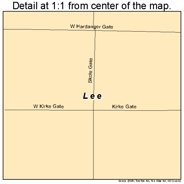 Lee, Illinois road map detail