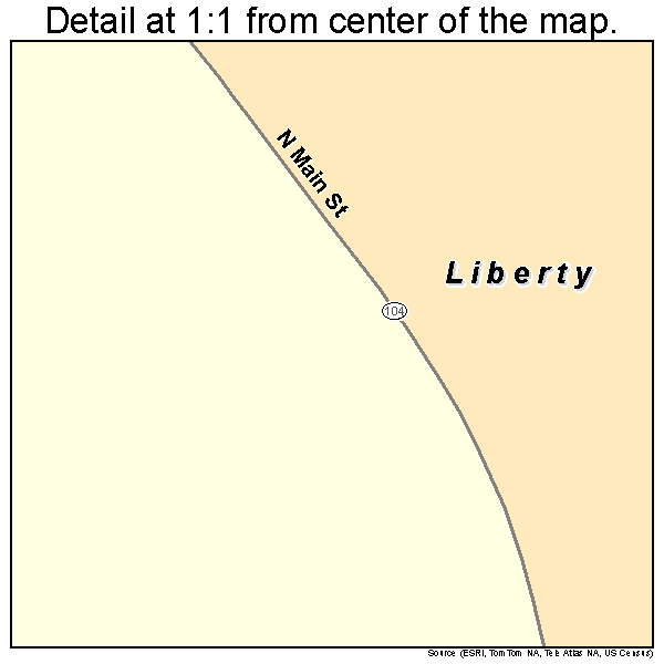 Liberty, Illinois road map detail