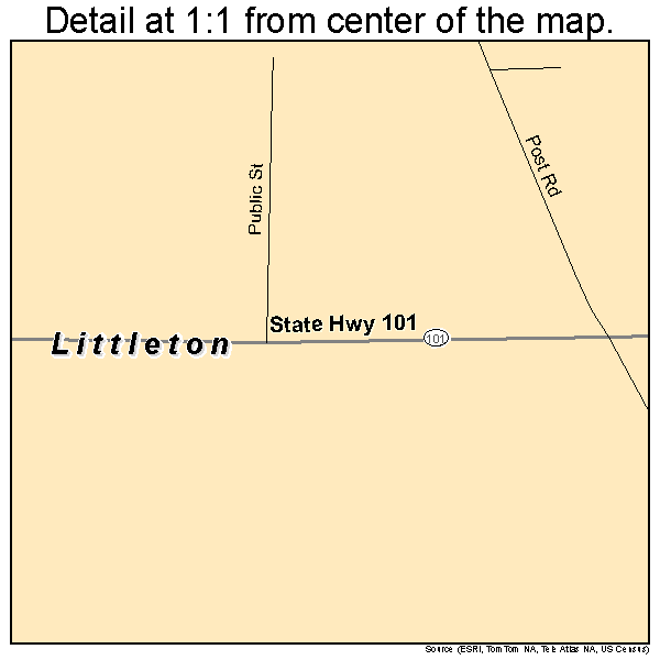 Littleton, Illinois road map detail