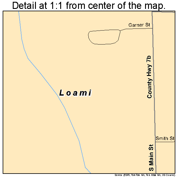 Loami, Illinois road map detail