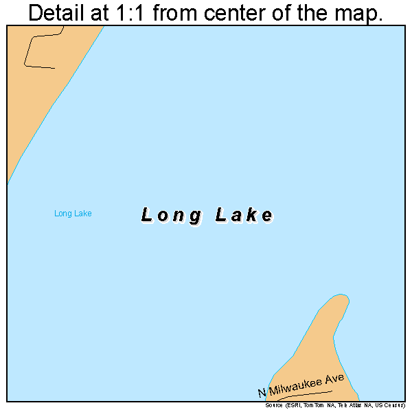 Long Lake, Illinois road map detail