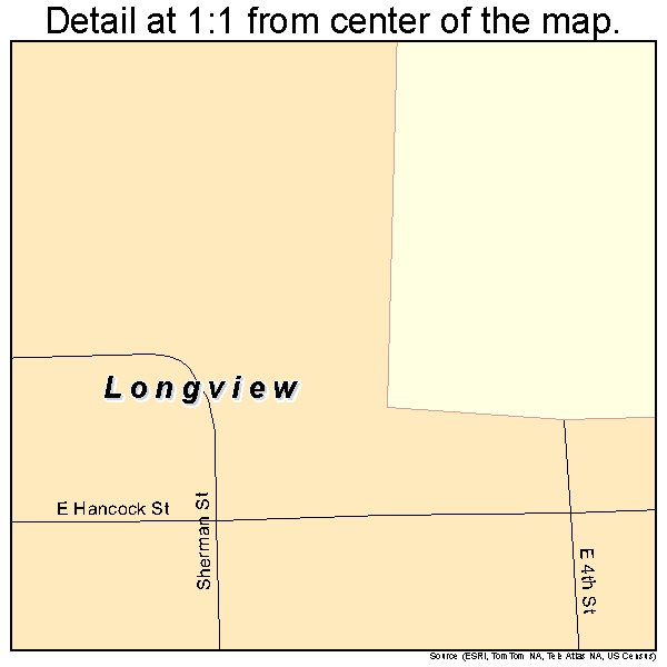 Longview, Illinois road map detail