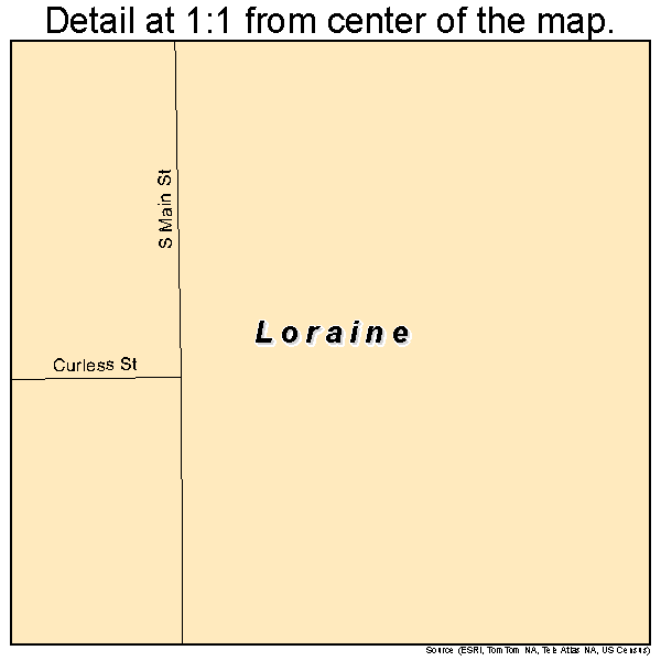 Loraine, Illinois road map detail