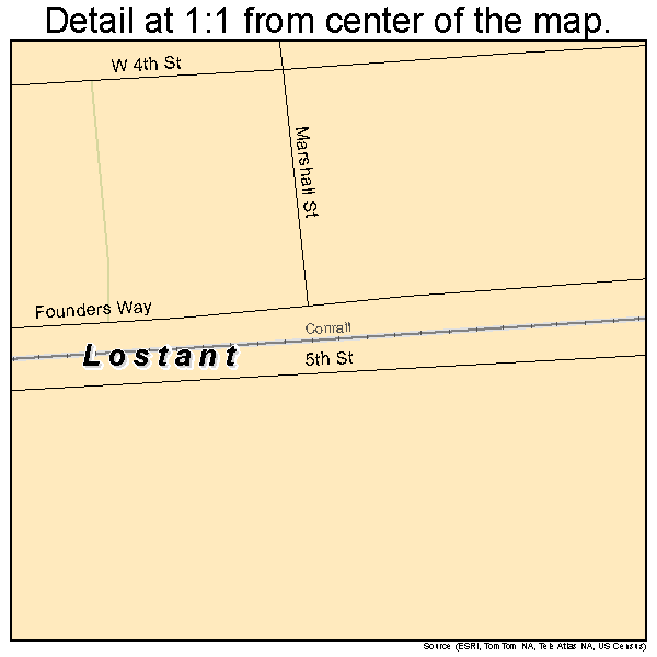 Lostant, Illinois road map detail