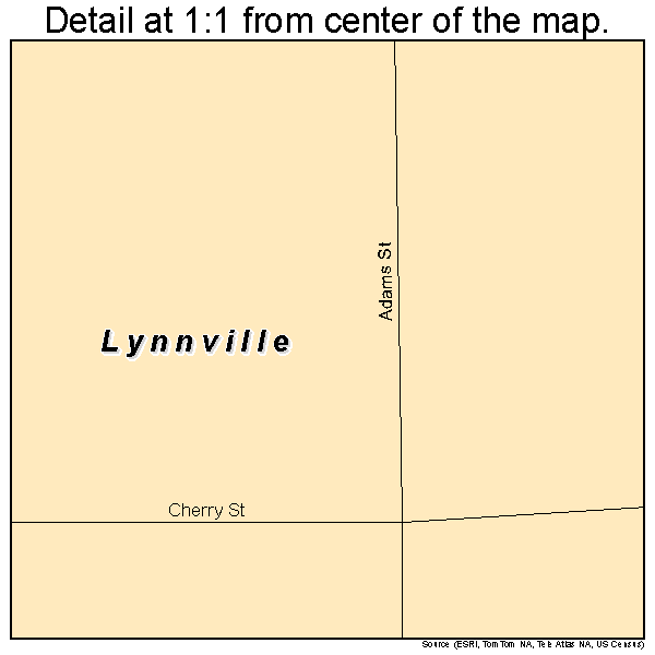 Lynnville, Illinois road map detail