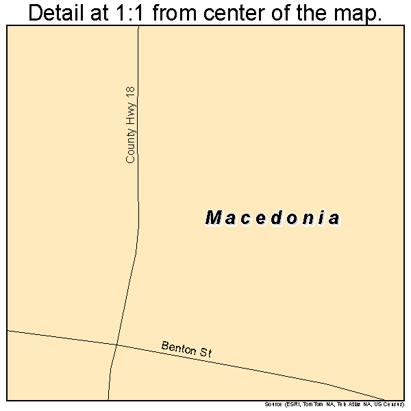Macedonia, Illinois road map detail