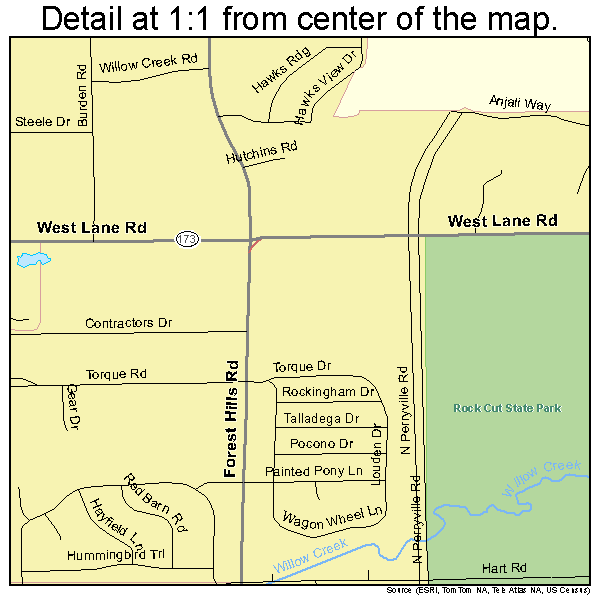 Machesney Park, Illinois road map detail