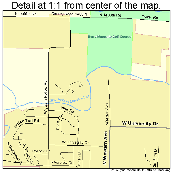 Macomb, Illinois road map detail