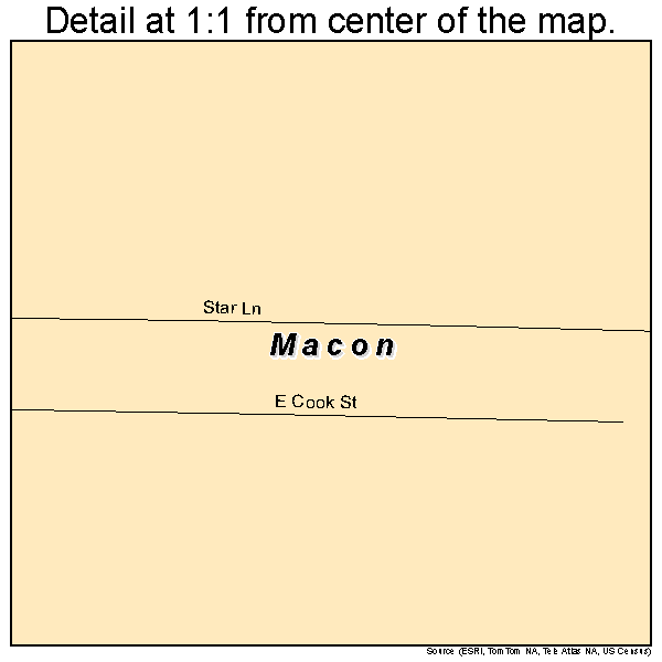 Macon, Illinois road map detail