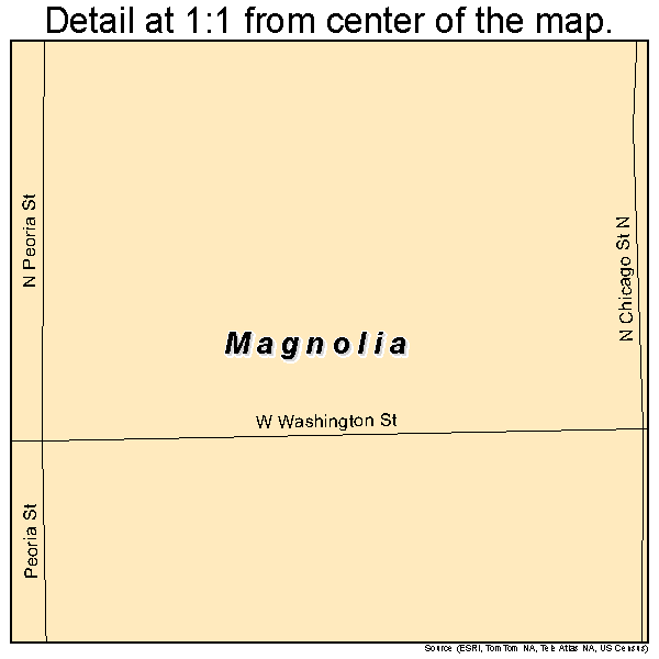 Magnolia, Illinois road map detail