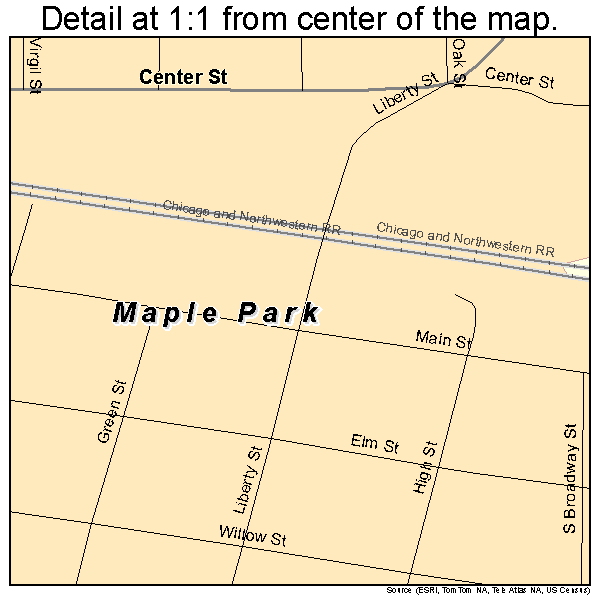 Maple Park, Illinois road map detail