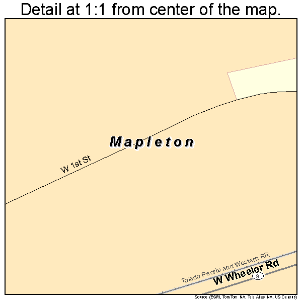 Mapleton, Illinois road map detail